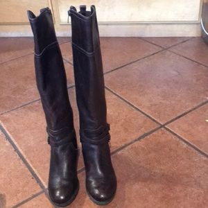 Marc Fisher brown leather winter boots size 8
